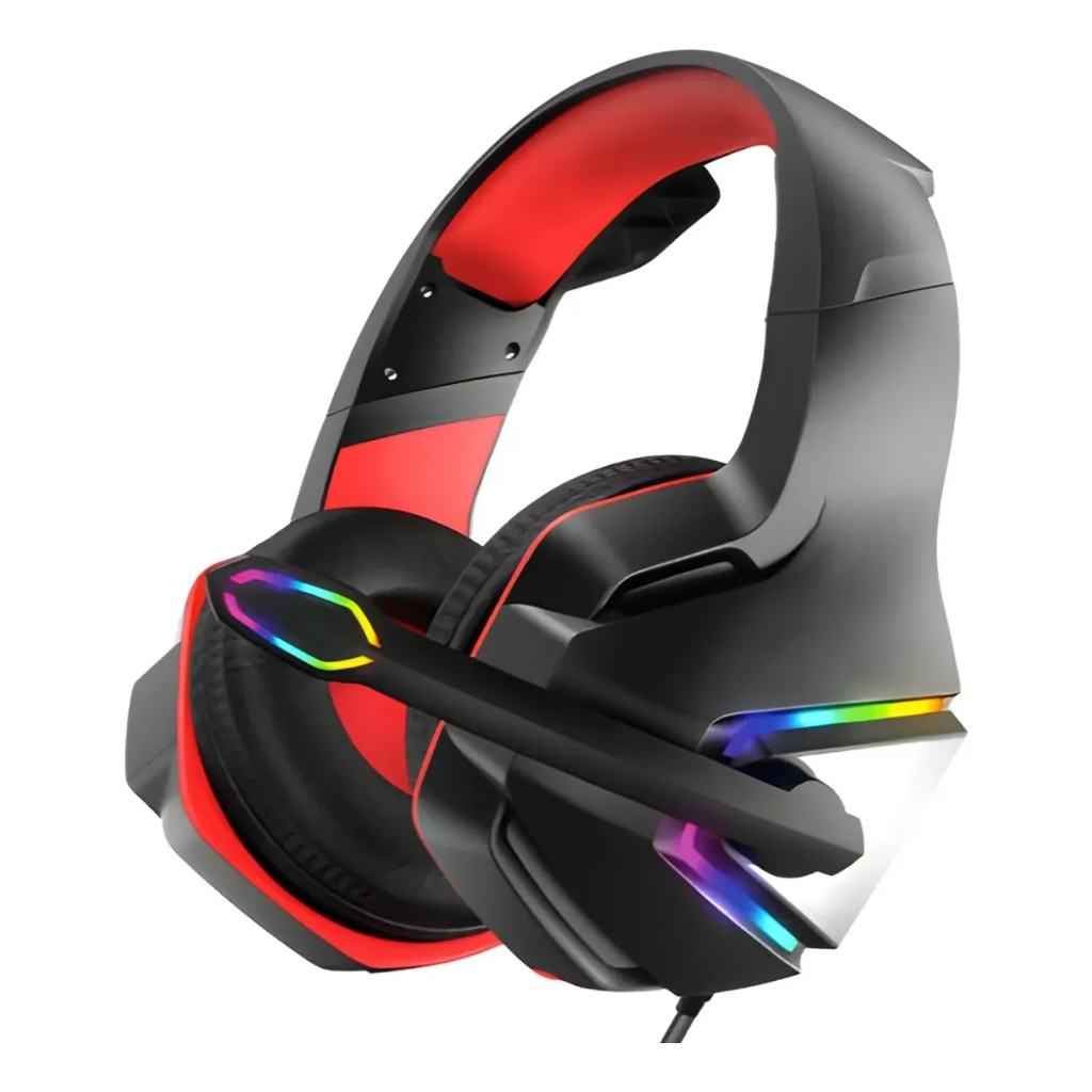 Headset Gamer Bluetooth / Cabo USB - RGB (Sem Fio ou Com fio) com Microfone LED PC PS4 Celular