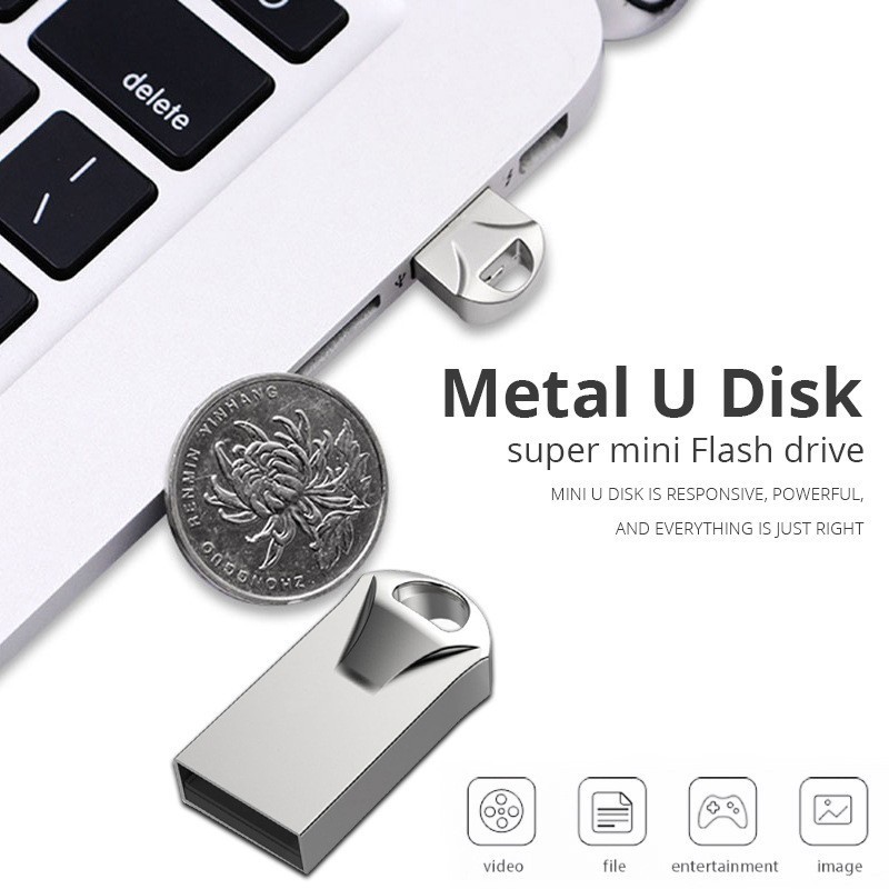 Desconto Mini Pendrive Modelo Chaveiro Metal USB original Altomex AL-8U-4GB/8GB/16GB/32GB/64GB/128GB Unidade Flash