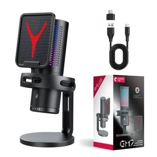 Microfone Condensador USB Cardioid Rgb Para Pc Gamer E Gravação GM7 D Microfone Condensador USB Cardioid Rgb Para Pc Gamer E Gravação GM7 D