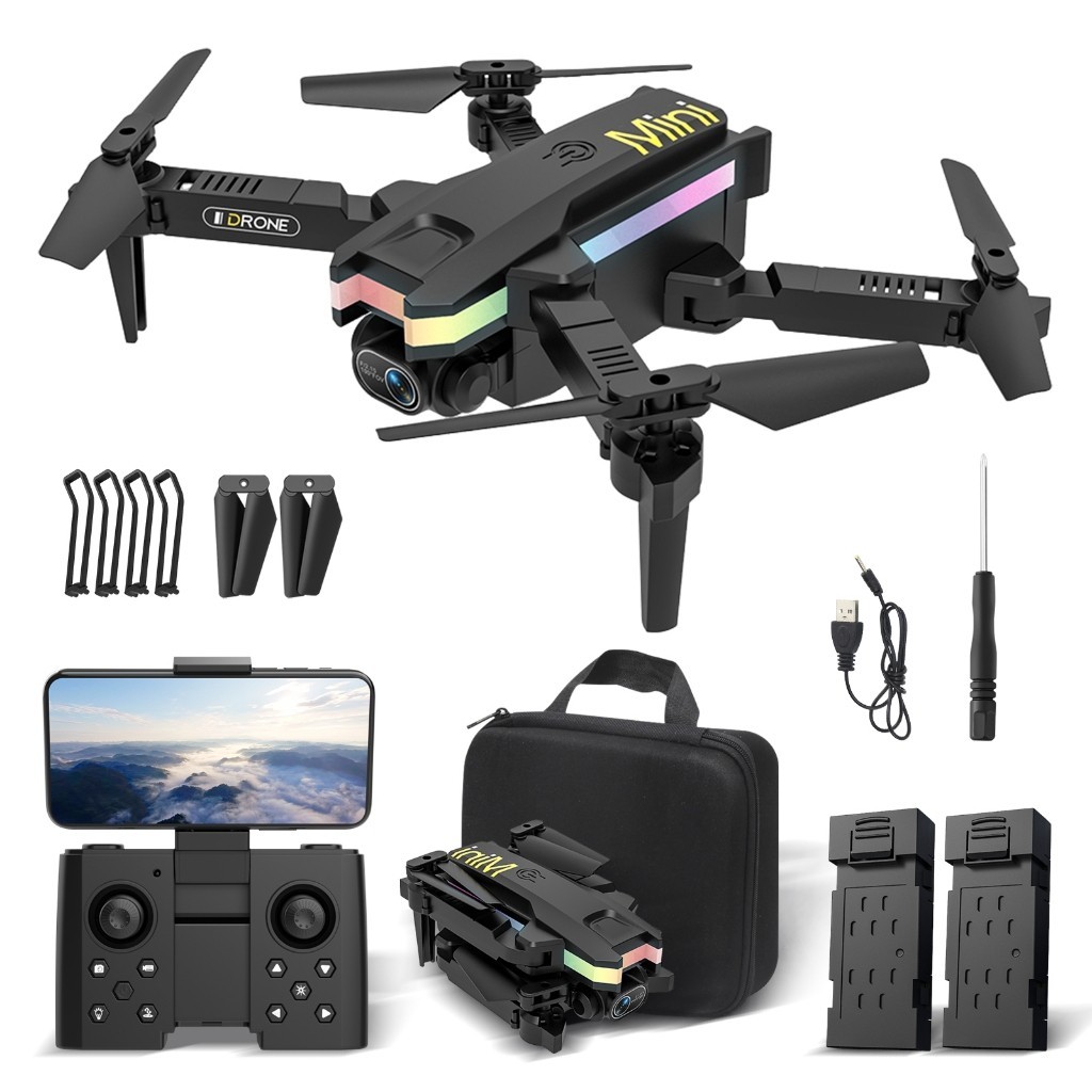 Drone dobrável profissional XT8 com câmeras duplas 4k HD e