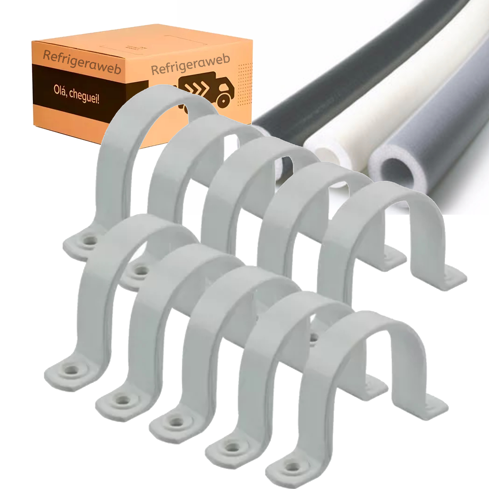 Kit Abraçadeiras Para Tubo Esponjoso Ar Condicionado Split