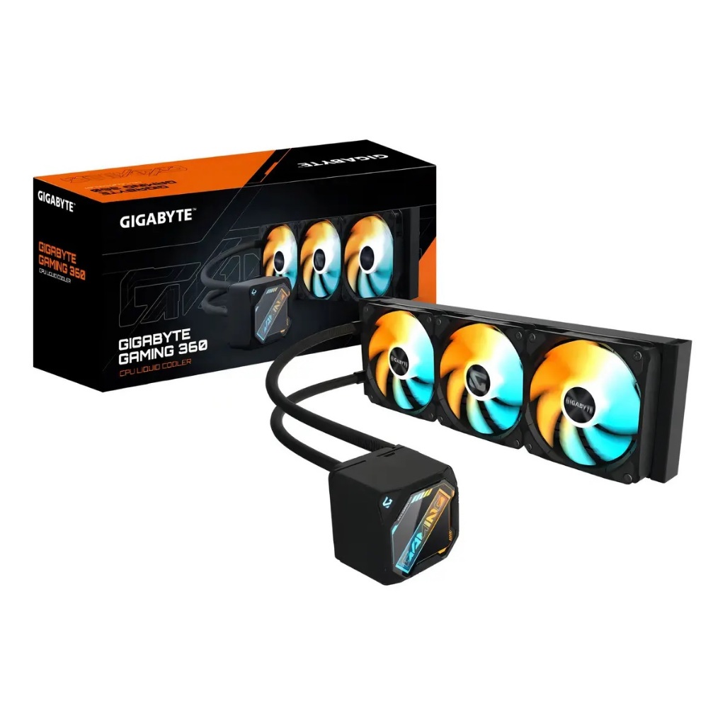 Water Cooler 360mm Gigabyte Gaming 360 Ice Led ARGB Black Preto P/ Intel LGA 1851 1700 1200 115x AMD Ryzen AM5 AM4