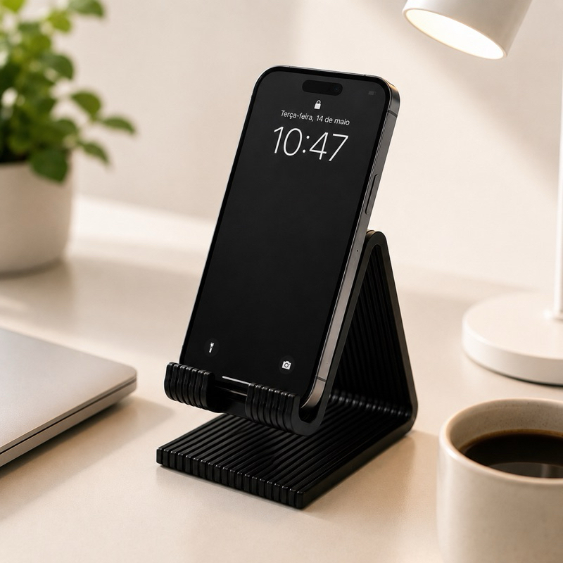 Descanso para celular suporte acessórios para aparelho de celular canelado reforçado mesa escritório organizar