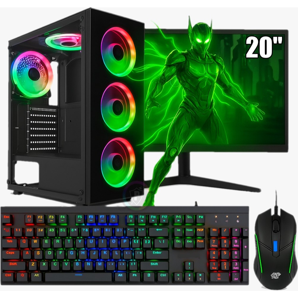 PC Gamer RGB Completo Intel Xeon 24 Núcleos / Placa Video GTX 4GB DDR5 / 32GB RAM DDR4 / SSD 480GB