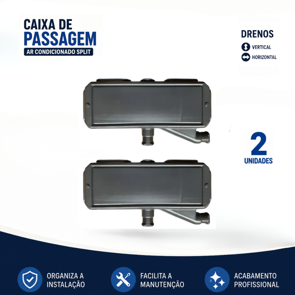2 Caixa De Passagem Ar Condicionado Split 2 Drenos