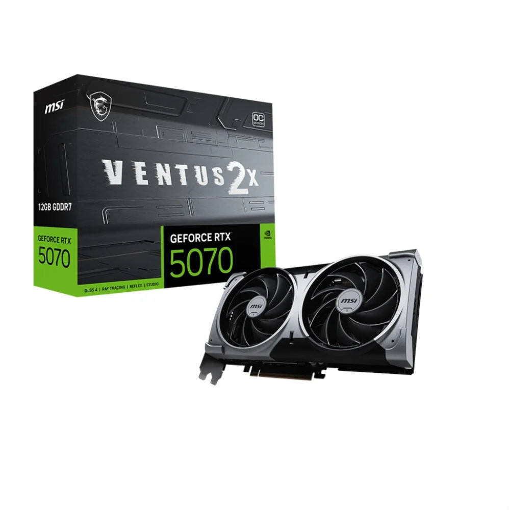 Placa de Vídeo MSI RTX 5070 12GB GDDR7 192 Bits Ventus 2X OC 912-V532-009