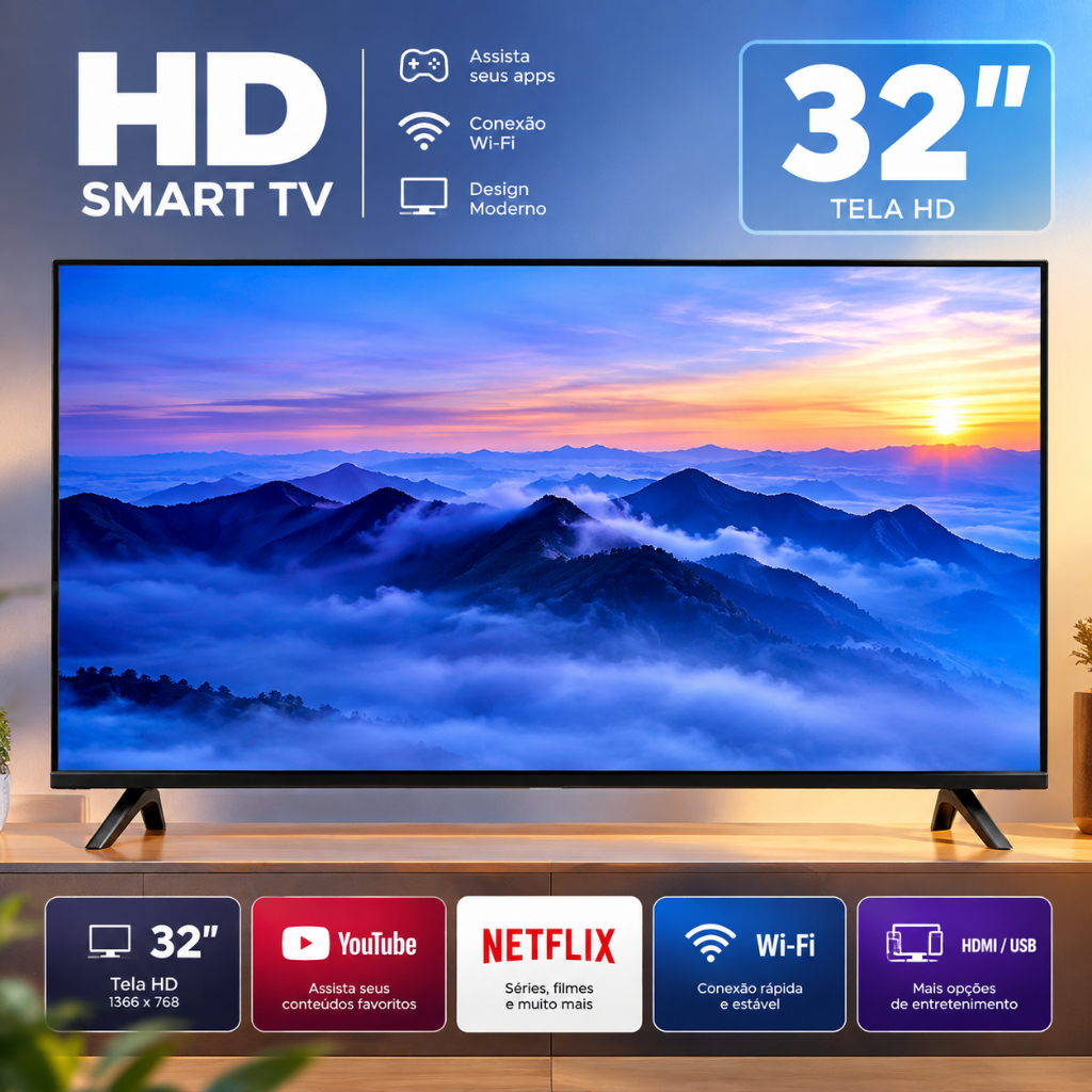 Smart TV AOC Roku TV 32" FULL HD LED Wi-Fi USB HDMI