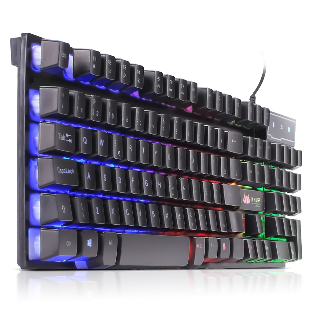 Teclado Gamer Semi Mecanico Usb 2.0 Abnt2 Led Rgb Ergonomico Full Size Antighosting novi