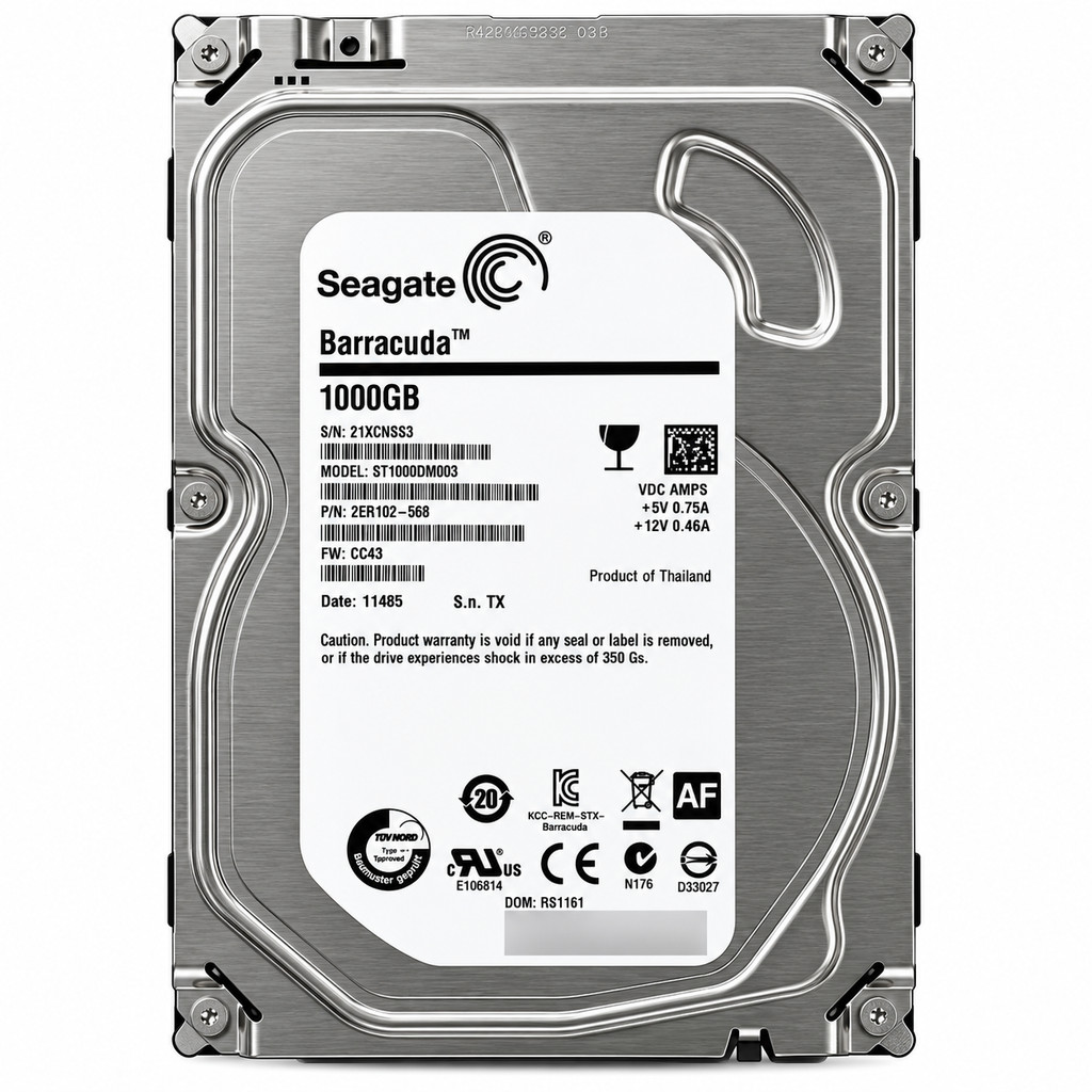 HD 1TB Seagate BarraCuda 7200RPM SATA 3.5 Para PC Desktop