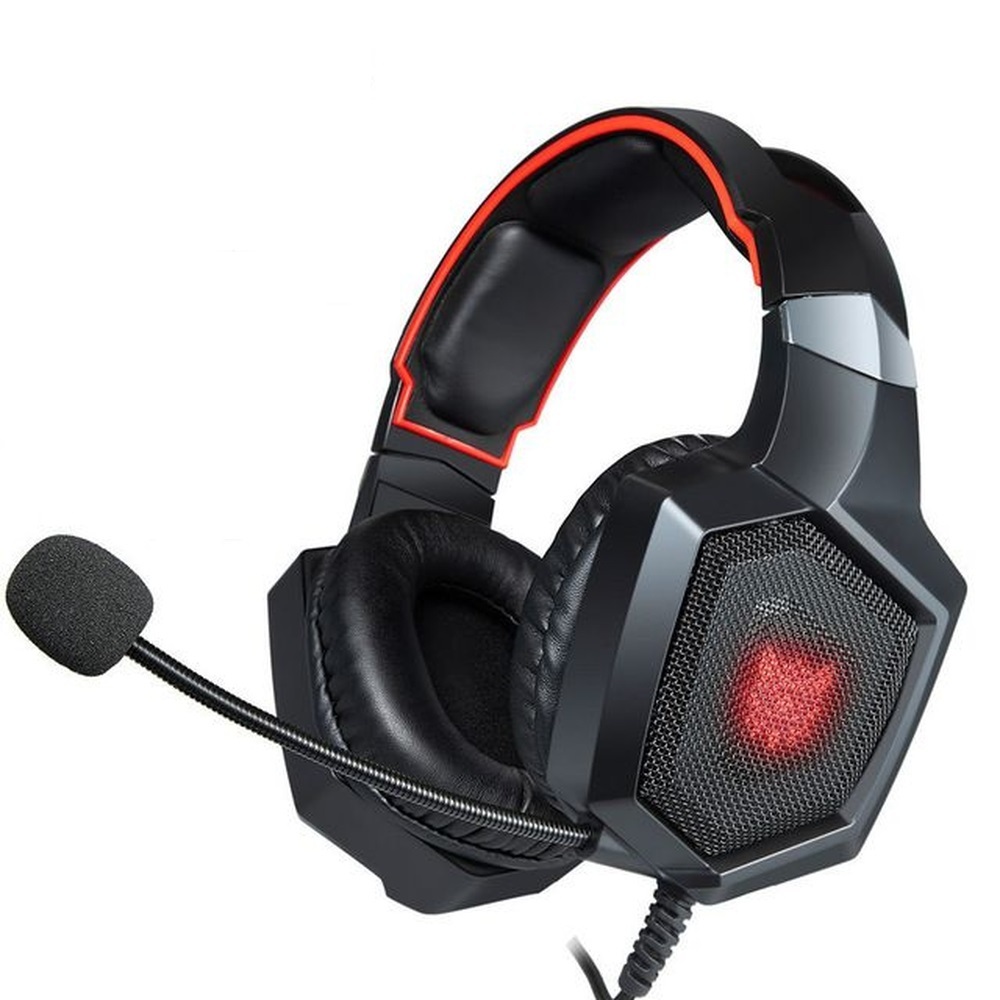 Headset Gamer Profissional Onikuma K8 Preto/Vermelho