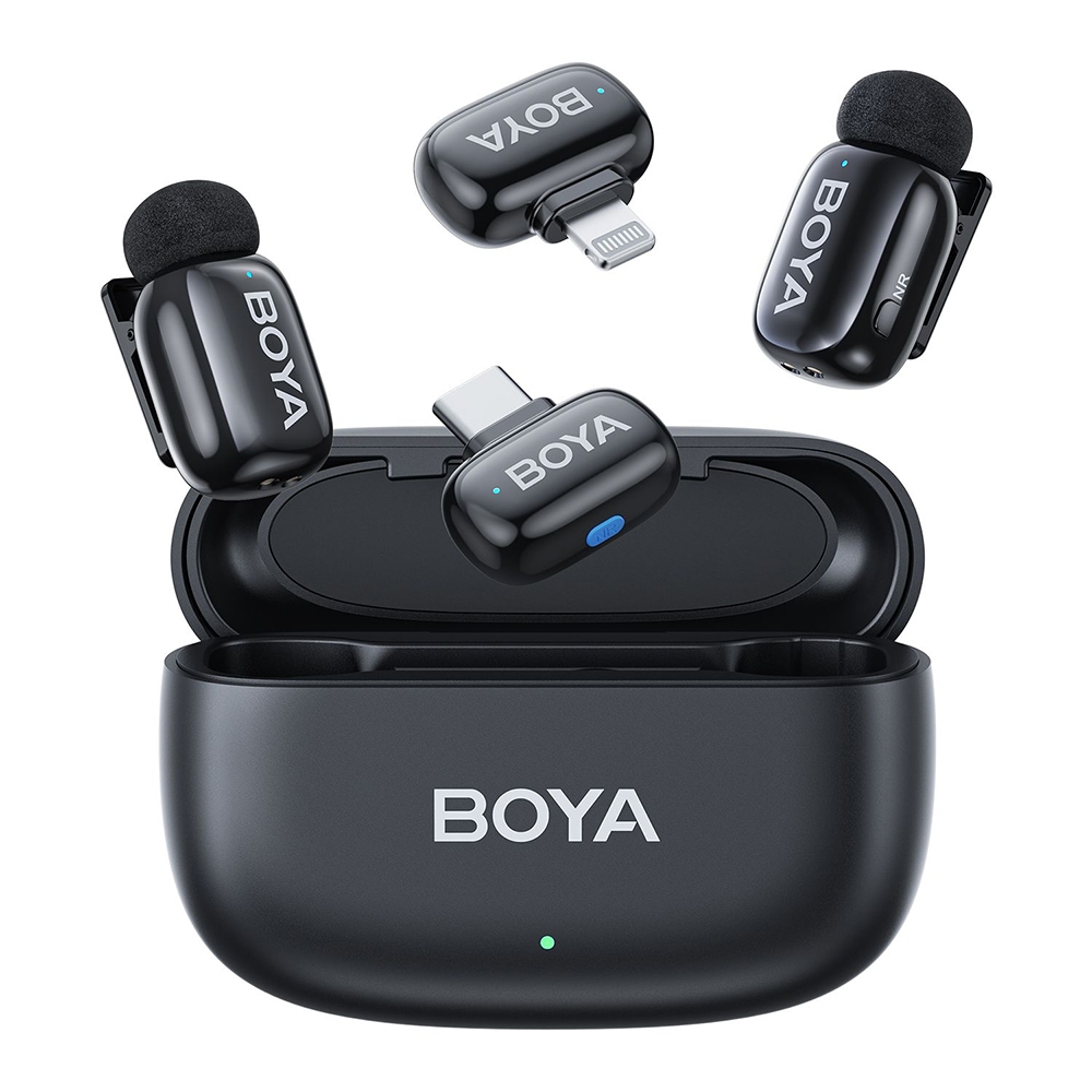 BOYA Mini Microfone de Lapela Sem Fio Wireless USB-C Lightning para Celular BOYA Mini Microfone de Lapela Sem Fio Wireless USB-C Lightning para Celular
