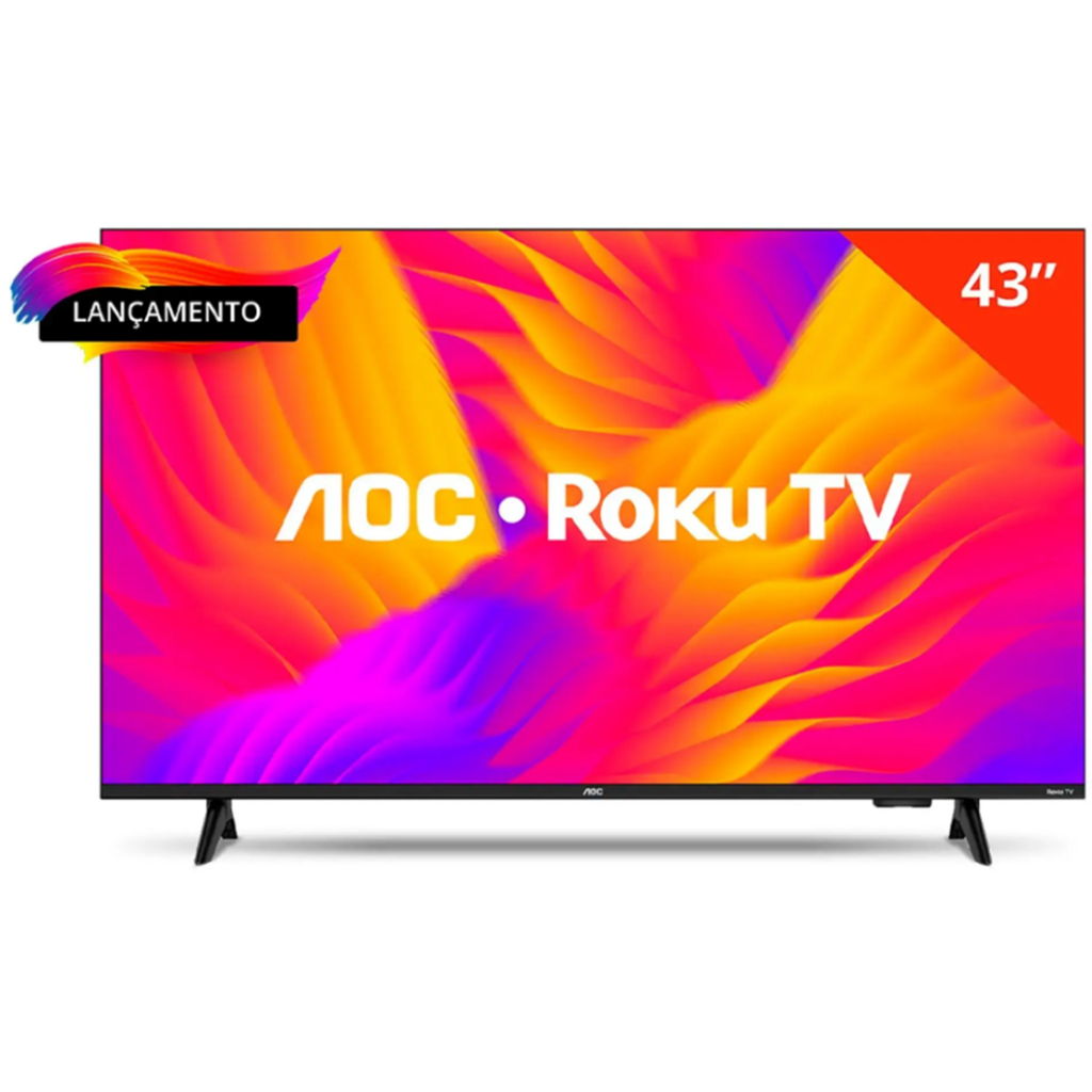 Smart TV AOC 43" Full HD Roku Wi-Fi HDMI USB 43S5155/78G