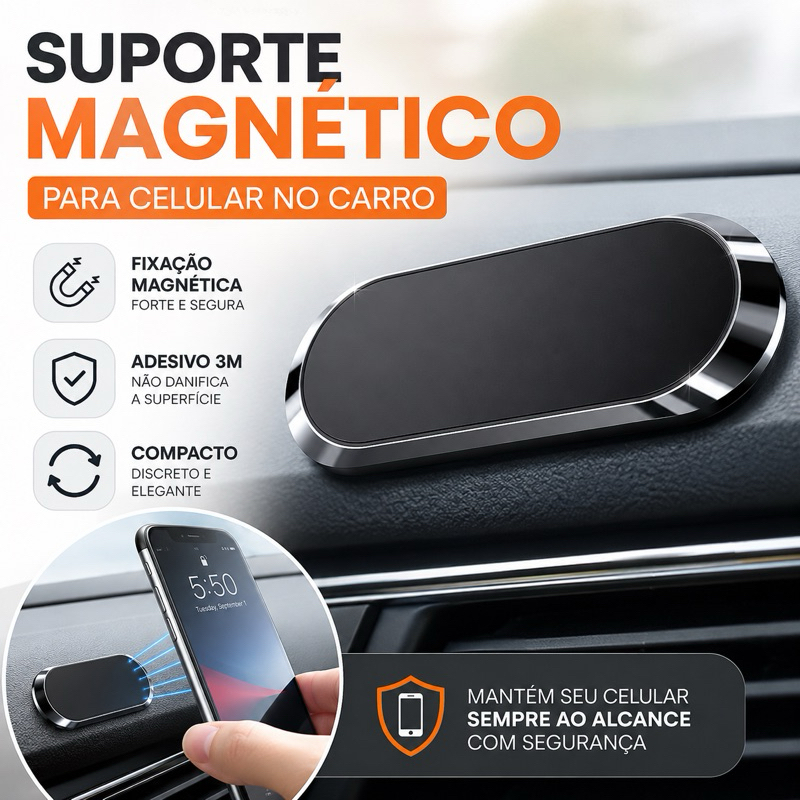 Suporte Magnético para Celular Carro Veicular com Ímã para Smartphone