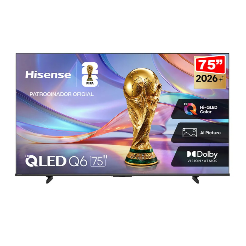 Smart TV Hisense 75" QLED 4K UHD HDR10+ 60Hz — 75Q6QVV Smart TV Hisense 75" QLED 4K UHD HDR10+ 60Hz — 75Q6QVV