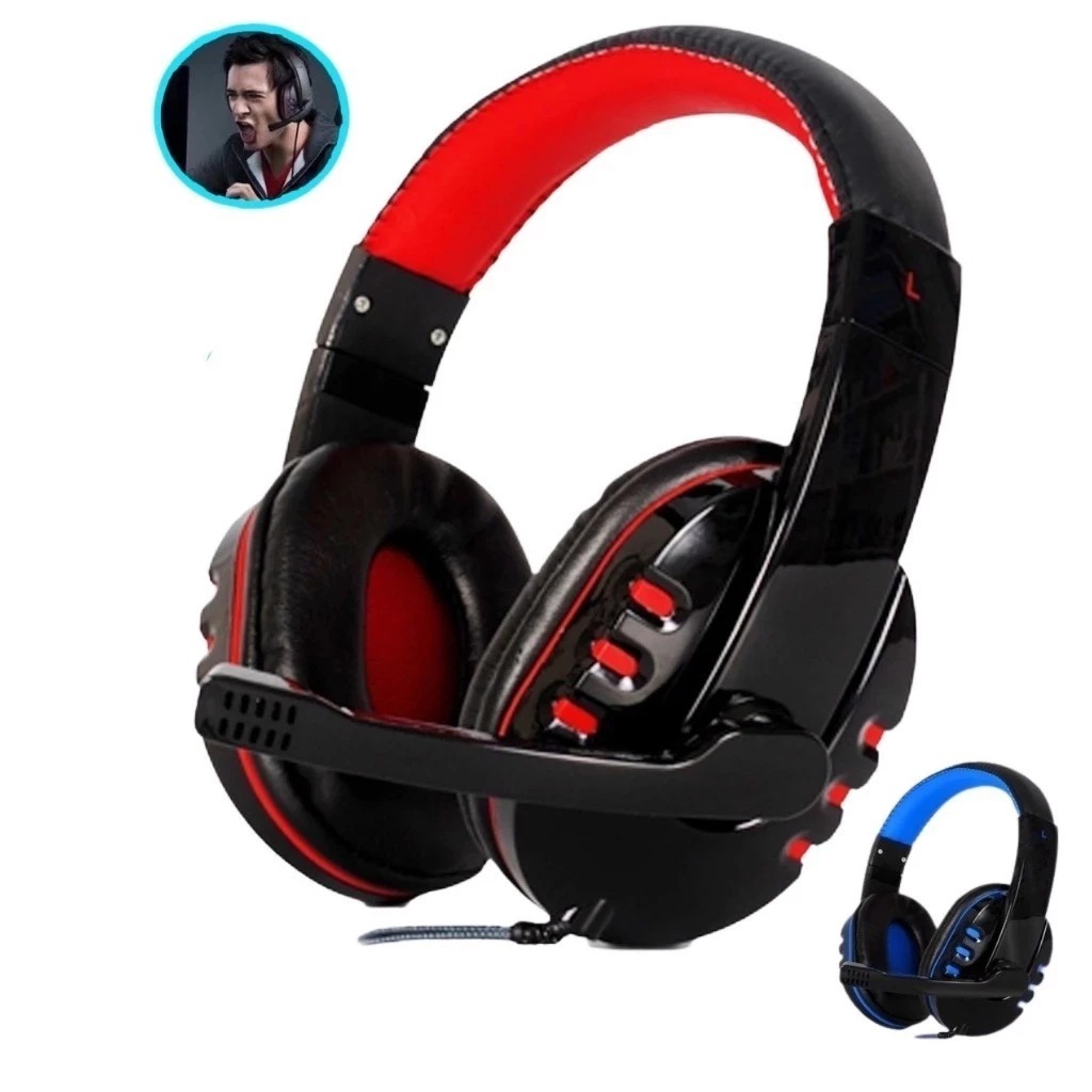 Headset Fone Gamer de ouvido com microfone Para PC Computador Celular, Headphone Gamer Jogo PC