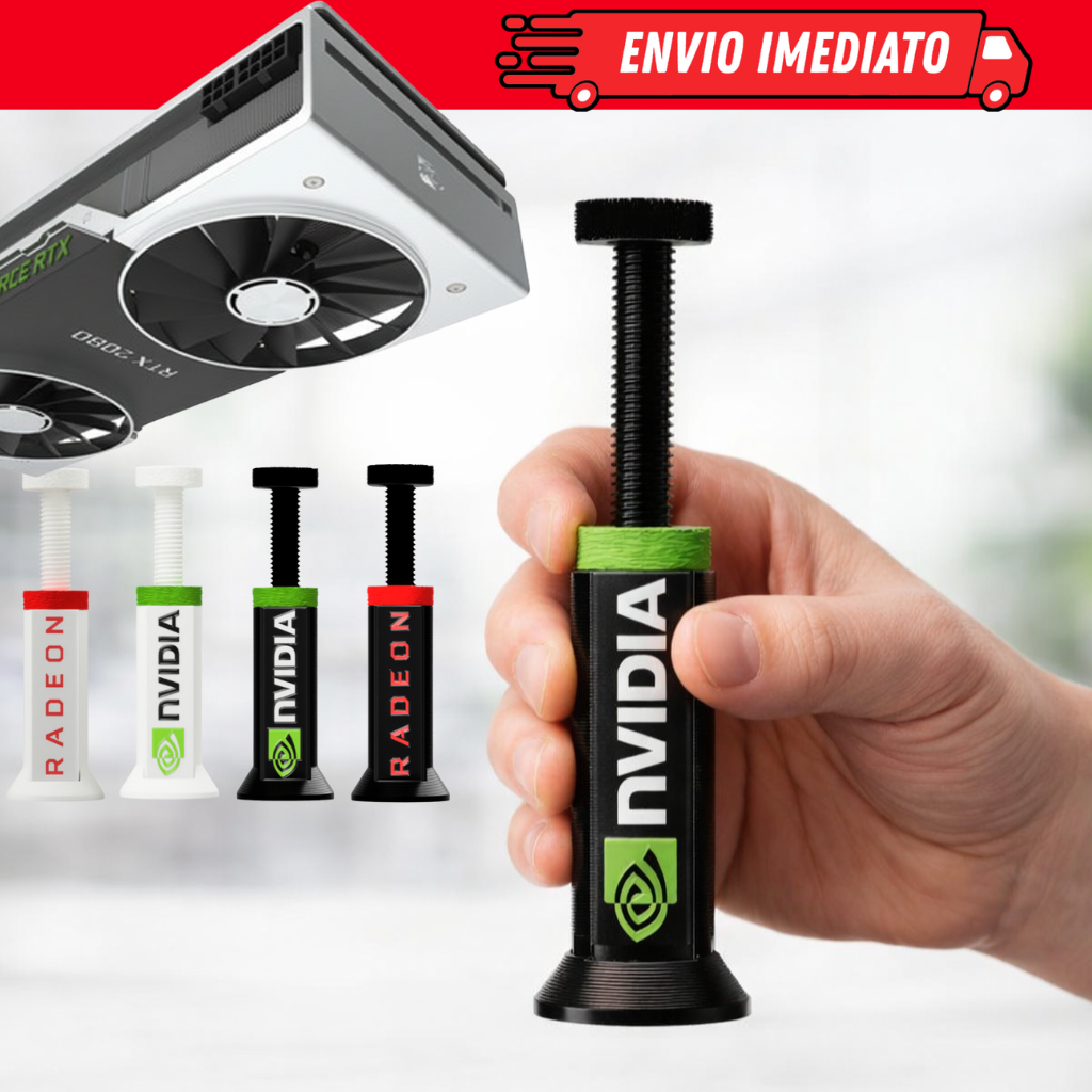 Suporte Ajustável para Placa de Vídeo GPU - NVIDIA e Radeon | Universal com Regulagem de Altura, 4 Cores Premium Suporte Ajustável para Placa de Vídeo GPU - NVIDIA e Radeon | Universal com Regulagem de Altura, 4 Cores Premium