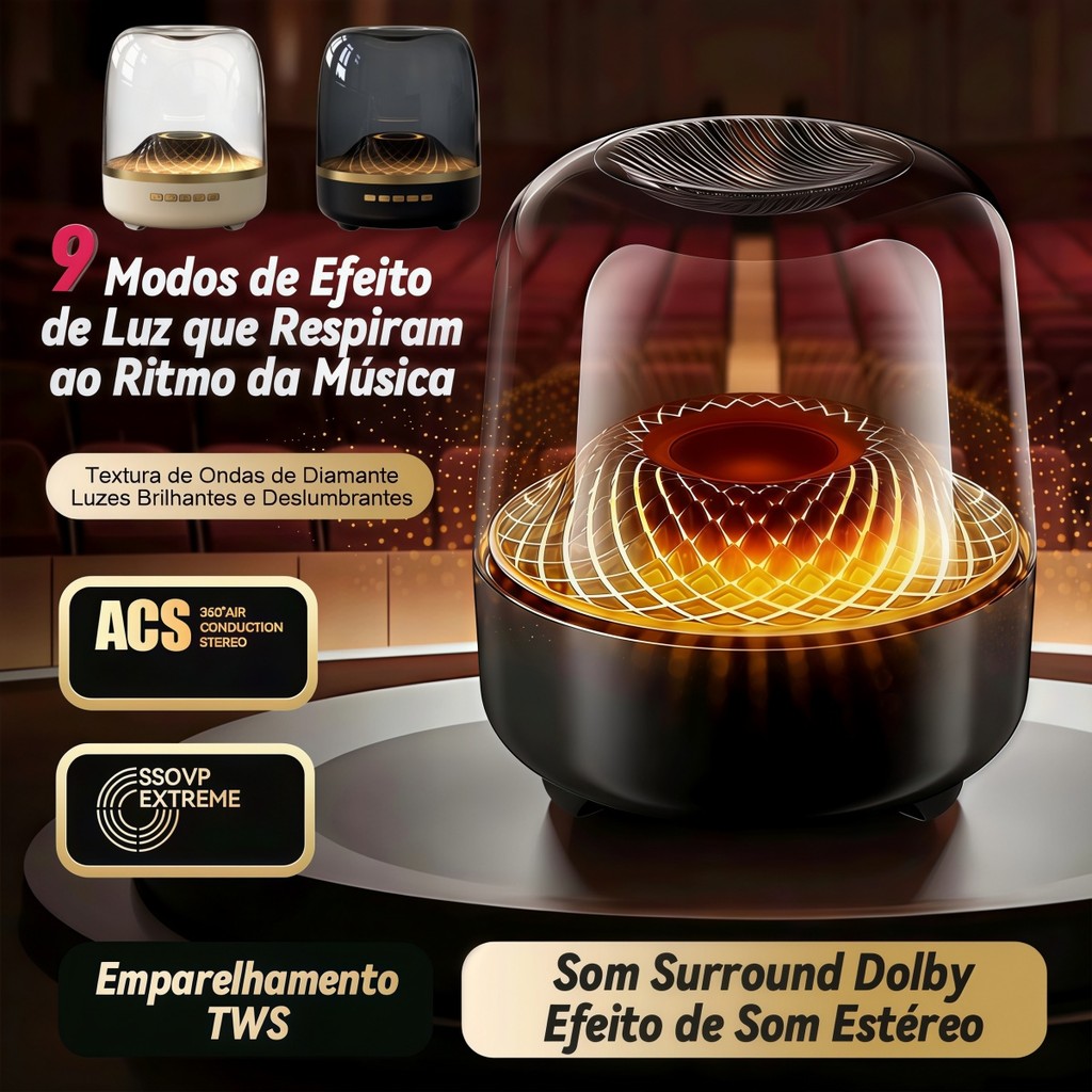Mini Caixa de Som Bluetooth RGB Sem Fio, Leve e Prática, Som Potente para Casa e Viagem Mini Caixa de Som Bluetooth RGB Sem Fio, Leve e Prática, Som Potente para Casa e Viagem