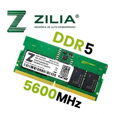 Memória RAM 8GB DDR5 5600MHZ Zilla/Adata/Samsung PC5 1X8 SODIMM para Notebook-Laptop