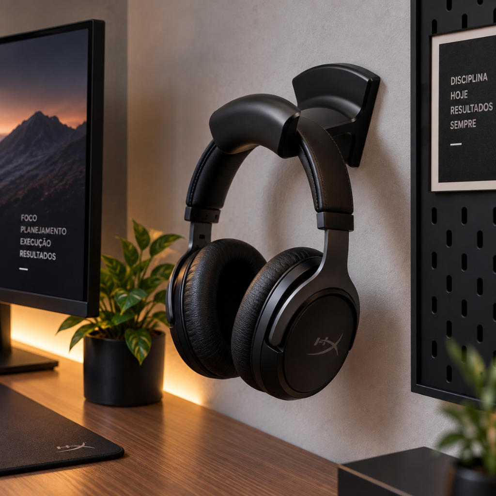 Suporte de Parede para Headset Gamer Headphone Fone De Ouvido Parede Gancho