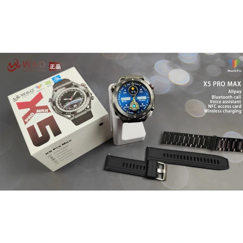 Novo X5 PRO MAX SmartWatch Redondo Relógio Inteligente Bluetooth Chamada Android IOS À Prova D 'Água