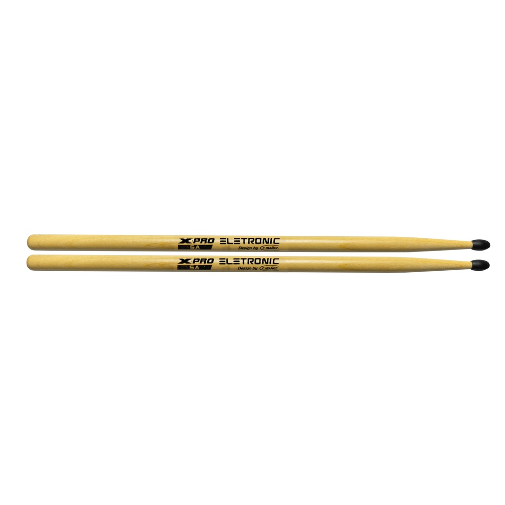 Baqueta 5A Eletronic Para Bateria Eletrônica C.ibanez X-pro Par Balanceado Bateria Percussão