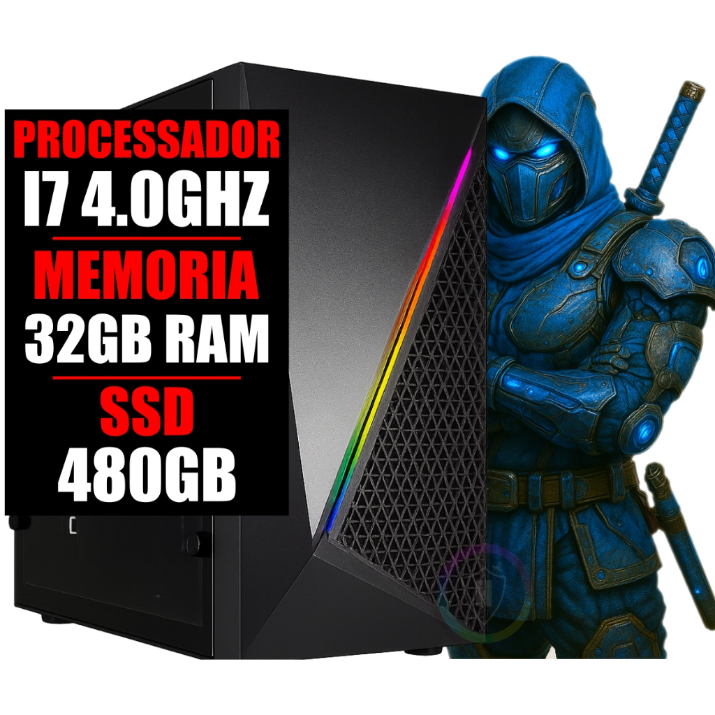 Pc Gamer Intel Core I7 6 Geração 4.0Ghz / 32gb Ram Ddr4 / Ssd 480gb Pc Gamer Intel Core I7 6 Geração 4.0Ghz / 32gb Ram Ddr4 / Ssd 480gb