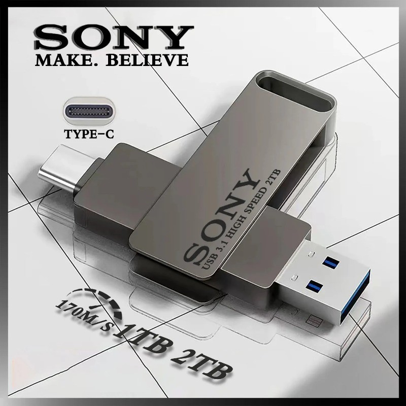 16TB SONY USB Pendrive De Alta Velocidade Tipo C Flash Drive 8TB Metal 4TB 2TB 1TB Portátil Memória Vara Para Xiaomi Tel