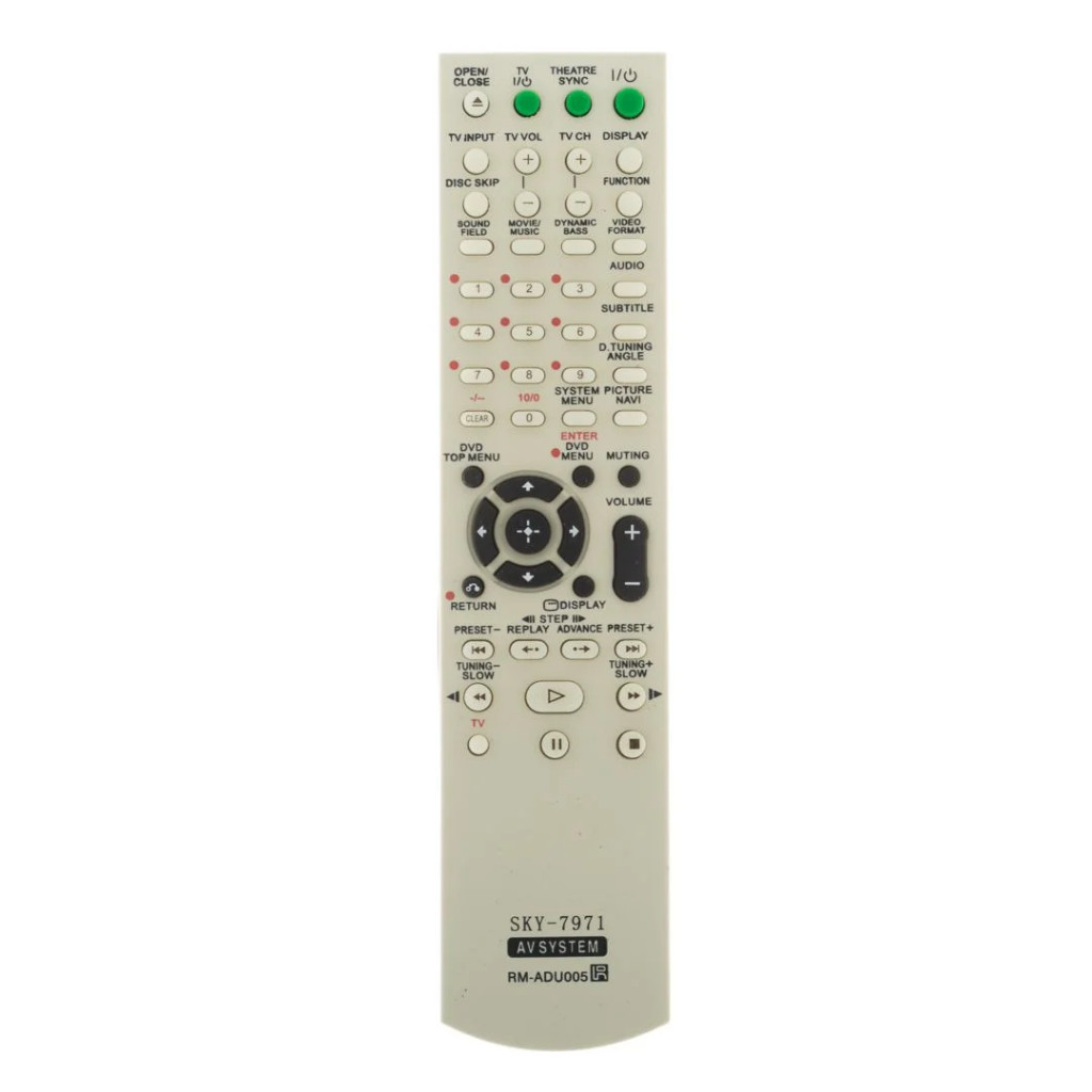 Controle Remoto Compatível com Sony DVD RM-ADU005 RMADU005 para Home Theater Theater AV System Controle Remoto Compatível com Sony DVD RM-ADU005 RMADU005 para Home Theater Theater AV System