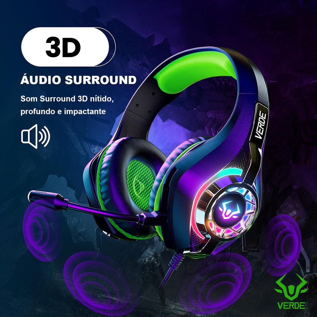 Fone Ouvido Headset Gamer Led Pc Celular Ps4 Ps5 Xbox Over Fone Ouvido Headset Gamer Led Pc Celular Ps4 Ps5 Xbox Over
