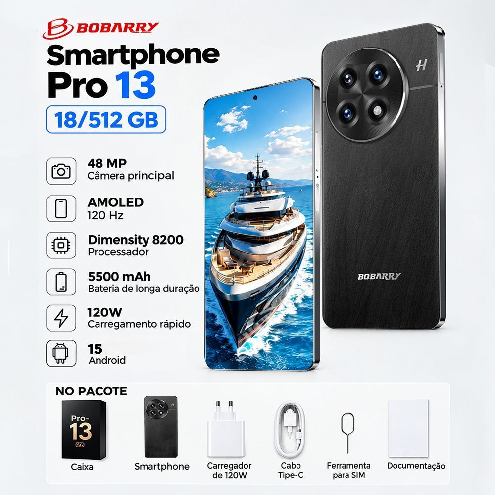 Smartphone celular oppo Pro 13 5G 6000mAh 6.78polegadas 18GB+512GB Câmera 64MPAndroid 15 processador Octa-core Smartphone celular oppo Pro 13 5G 6000mAh 6.78polegadas 18GB+512GB Câmera 64MPAndroid 15 processador Octa-core