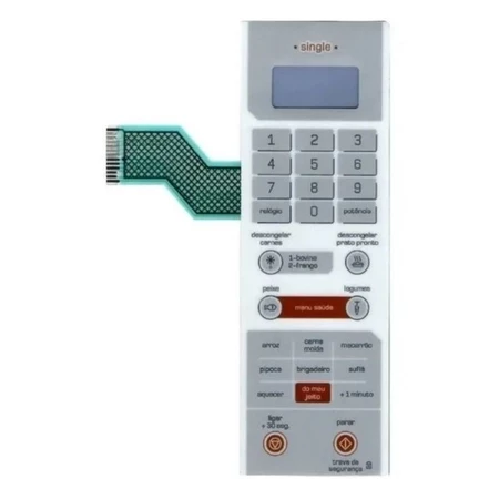 Membrana Teclado Microondas Brastemp Bms25 Bms 25ab Single