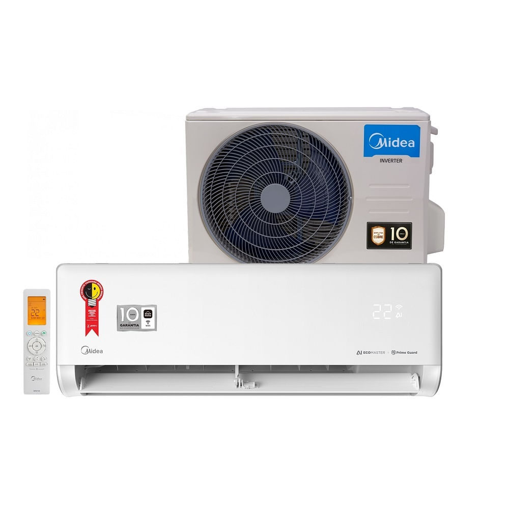 Ar Condicionado Split Inverter Midea AI Ecomaster 12000 BTU/h Frio 42EZVCA12M5 – 220 Volts