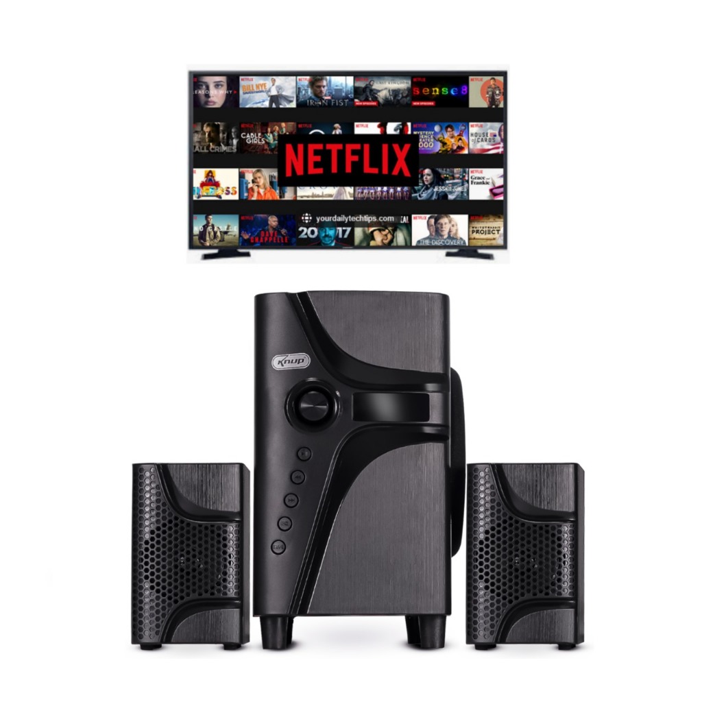 Home Theater Bluetooth 2.1 Subwoofer Potente Soundbar Usb P2 Com Radio Fm Para PC Notebook Smart TV