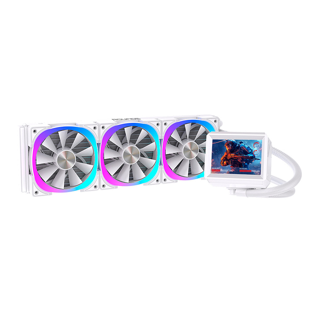 Water Cooler Gamer Round5 Notus 360mm ARGB Com Display Lcd, Branco