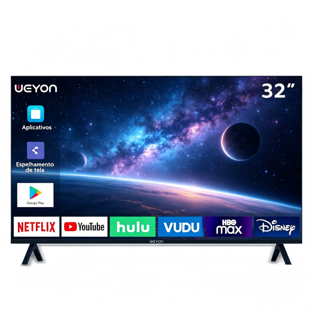 Smart TV Weyon 32 " LED HD Wi-Fi HDMI USB 100/240V Android 14