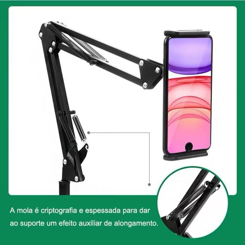 Suporte de Chão Articulado para Tablet e Celular-Pedestal Articulado Para Tablet Celular 360 Suporte De Chão-