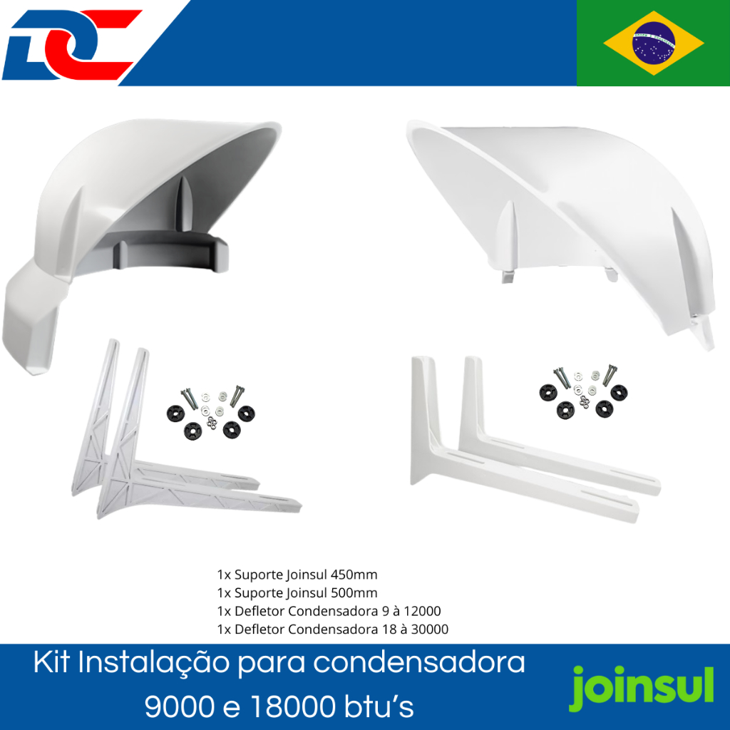 Kit Instalação Suporte e Defletor para Ar Condicionado Split Kit Instalação Suporte e Defletor para Ar Condicionado Split