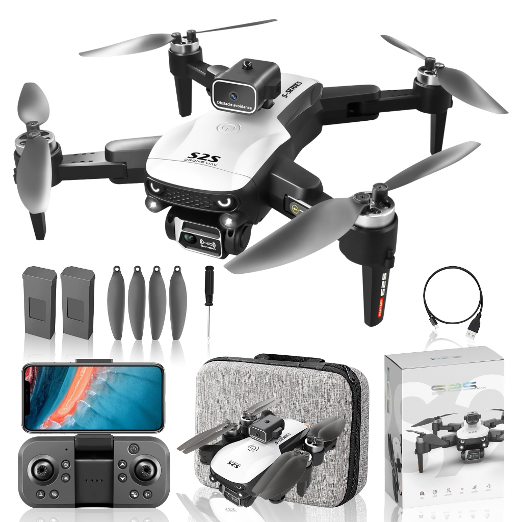 Drone S2s 4k Hd Câmera Wifi Video Profissional+2 Baterias