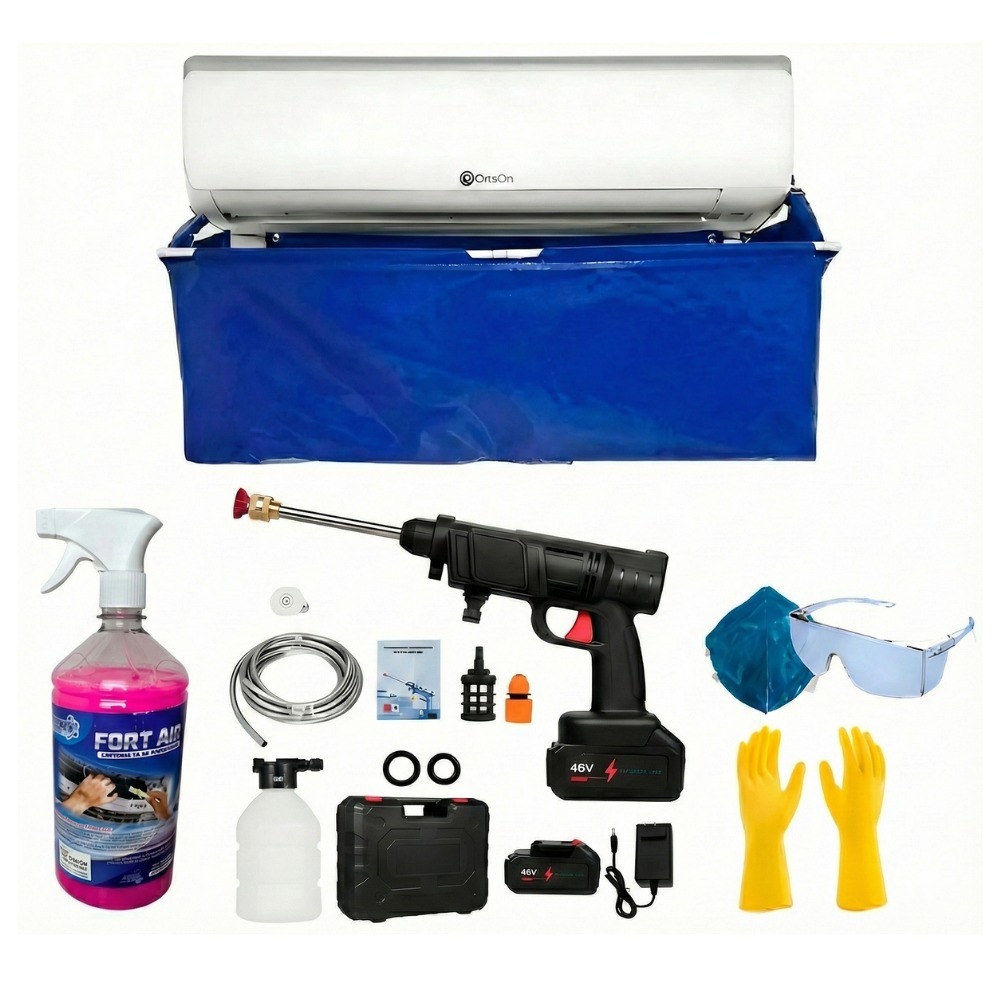 Kit Limpeza Ar Condicionado Split + Bolsa Coletora e Lavadora