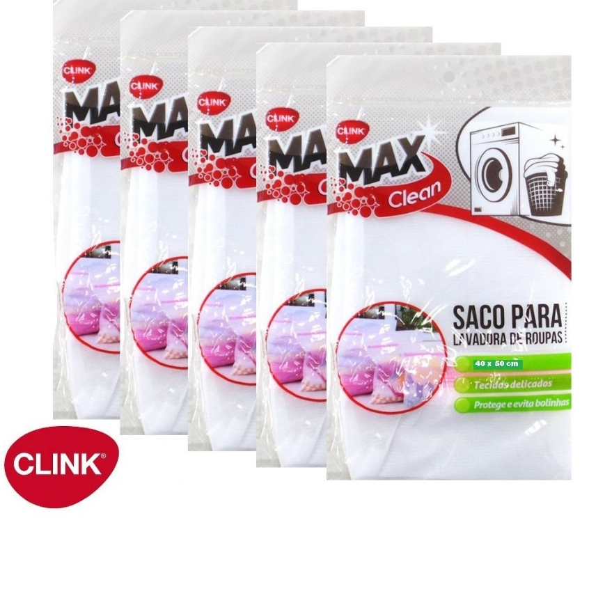 Kit 5 Sacos Lava Roupa Facil 40x50 Maquina de Lavar Delicadas Intimas Organizador de roupas