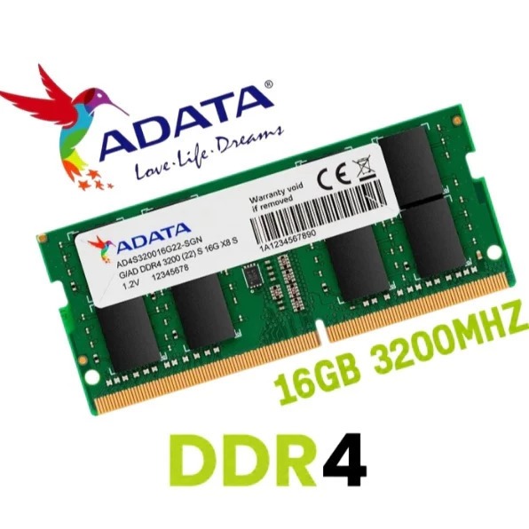 Memoria Ram DDR4 16GB 3200MHZ 2666MHZ para Notebook Adata/Smart/Zelia/Samsung SODIMM 1X16