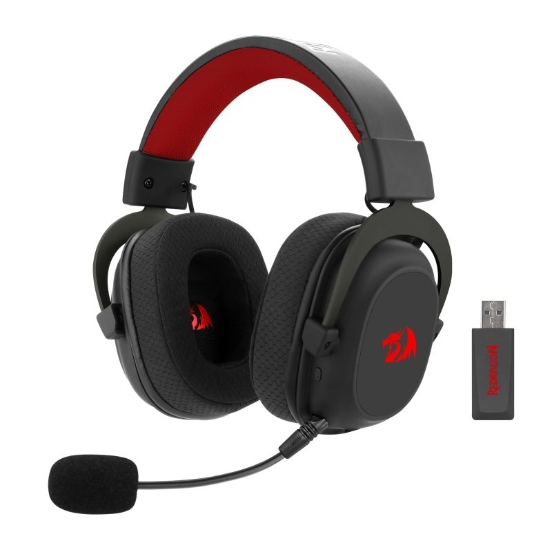 Headset Gamer Redragon Zeus Pro, Sem Fio, Wireless 2.4, Bluetooth, Microfone Destacável, Surround 7.1, H510-PRO