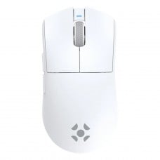 Mouse Gamer Fortrek Loyal, Wireless/Bluetooth, 24000 DPI, Com Dock de Carregamento Magnético, Branco