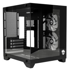 Gabinete Gamer Ninja Akyra X2, Mid Tower, Vidro Temperado, M-ATX, Com 2 Fans, Sem Fonte, Preto, GN-CS-MAB