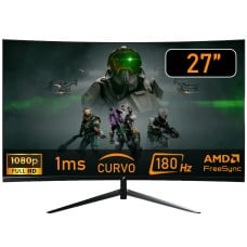 Monitor Gamer SuperFrame Precision, 27 Pol, Full HD, Curvo, VA, 180Hz, 1ms, HDR, G-Sync/FreeSync, HDMI/DP