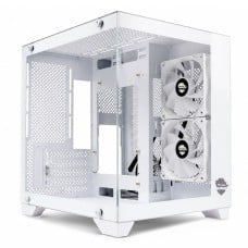 Gabinete Gamer Ninja Akyra X2 White, Mid Tower, Vidro Temperado, M-ATX, Com 2 Fans, Sem Fonte, Branco, GN
