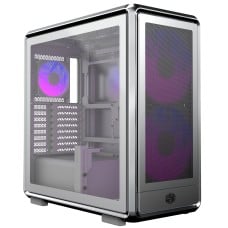 Gabinete Gamer Cooler Master MasterFrame 600 Mesh, ARGB, Mid-Tower, Vidro Temperado, E-ATX, Prata, Com 3 Gabinete Gamer Cooler Master MasterFrame 600 Mesh, ARGB, Mid-Tower, Vidro Temperado, E-ATX, Prata, Com 3