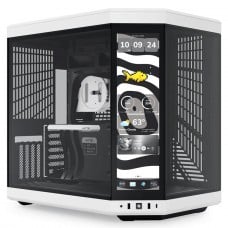 Gabinete Gamer Hyte Y70 Touch Infinite Panda, Com Display 2.5K 14.9 Pol Touch, Mid Tower, Vidro Temperado