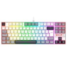 Teclado Mecânico Gamer Redragon Kumara, RGB, Switch Brown, ABNT2, Branco, Preto e Cinza, K552WGL-RGB PT-B