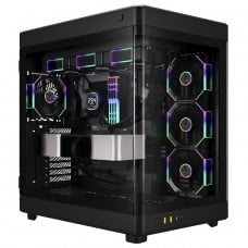 Gabinete Gamer Gamdias NESO P1 Pro B, Full Tower, Vidro Temperado, E-ATX, Sem Fonte, Com 3 Fans, Preto